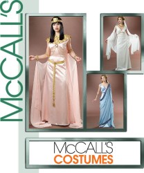 4954 MCCALLS GREEK, ROMAN, CLEO FLOOR DRESS, WRAP,  CAPE PATTERN 6-12,14-20 CHOICE UNCUT